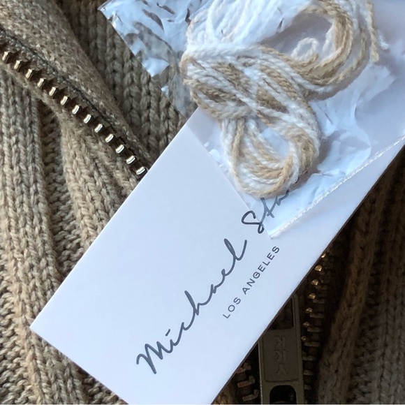 Michael Stars Sweater Emelie Half Zip Breton Striped Pullover Tunic Large NWT - Picture 9 of 13